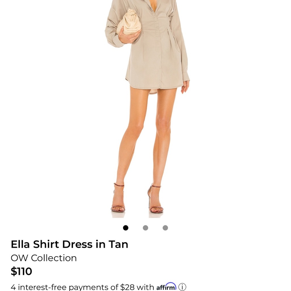 Ella Shirt Dress in Tan